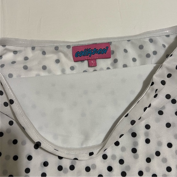 NWOT Edikted Mesh Polka Dot Tube Top - Picture 2 of 3